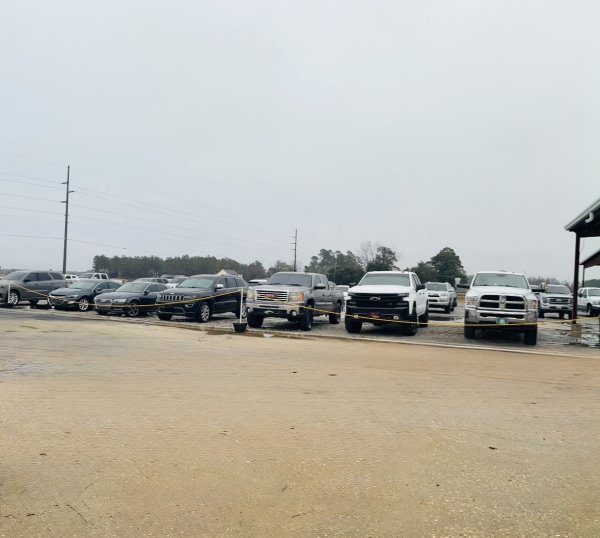 On-site concrete parking